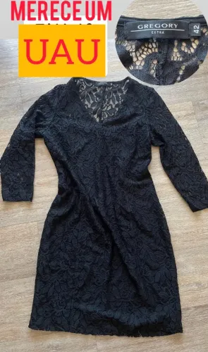 Vestido preto Renda da Gregory