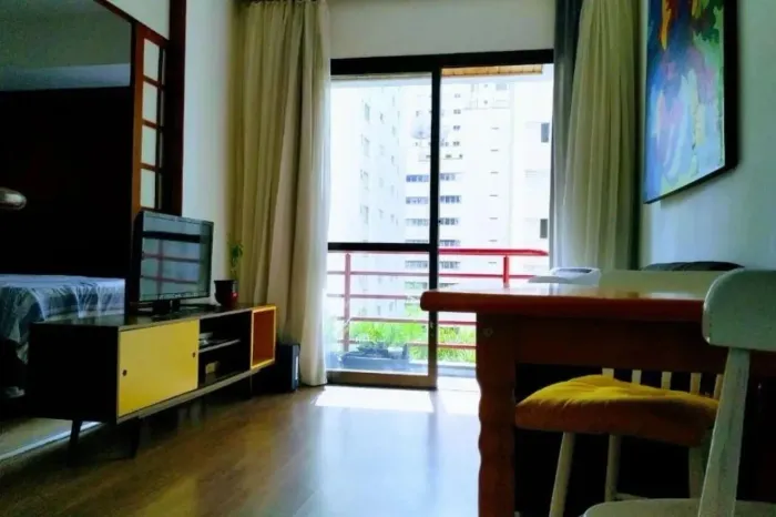 Apartamento para locação 38m² mobiliado, localizado em Moema - São Paulo/SP.