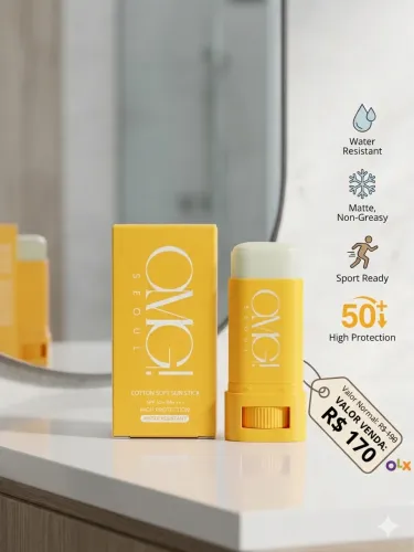 Protetor Solar Coreano Em Bastão OMG! Seoul Sun Stick SPF 50+ (Novo)