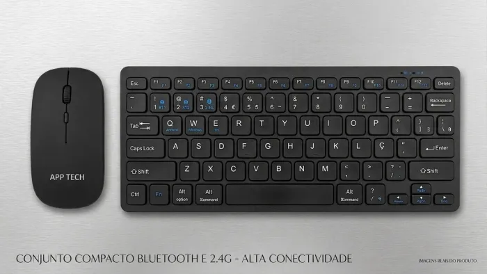 Kit teclado e mouse Bluetooth