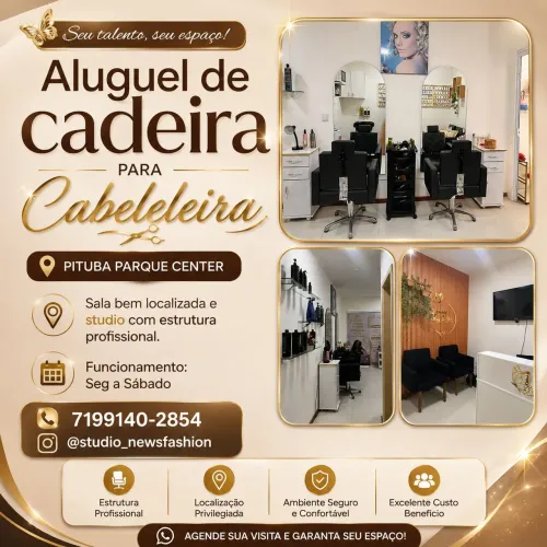 Aluguel de cadeira- Cabeleiro.