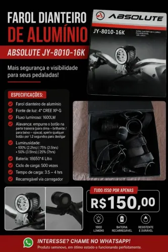 Farol dianteiro de Alumínio