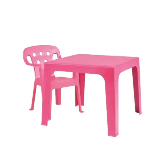 Conjunto 1 Mesa e 1 Cadeira Infantil Mor Plástica - ESCOLHA A COR AZUL, ROSA OU VERMELHO