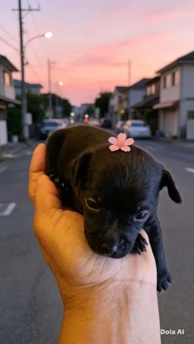 Estou reservando linda filhote de Pinscher fêmea, com 23 dias e já come papinha de ração.