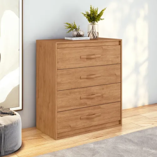 Cômoda 4 Gavetas Suavitá Amêndoa Clean - LOPAS/ pronta entrega 