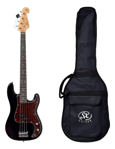 Baixo Sx Spb62 Bk Preto Precision Bass 4 Cordas Com Bag Brilhante