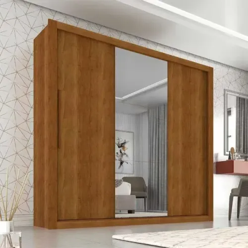 Guarda Roupa Casal com Espelho 3 Portas 4 Gavetas Panama - FAZEMOS ENTREGA!