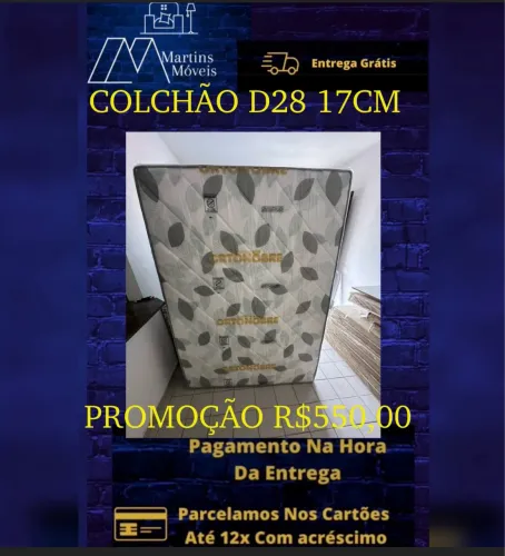 GRANDE PROMOÇÃO COLCHÃO CASAL D28 E D33 17CM ENTREGA GRATIS ACEITA CARTÃO 