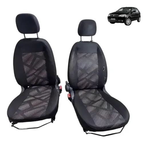 Par Bancos Dianteiros Fiat Palio 2008 2011 2017 1.0 1.4 Fire Preto