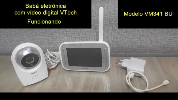 Babá eletrônica com vídeo digital VTech modelo VM341 funcionando