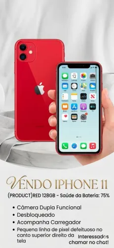 Iphone 11 128 gb vermelho