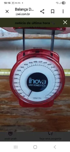 balança doméstica em acrílico pesa até 1 kg