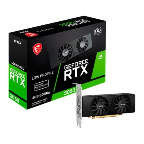 Placa De Vídeo Msi Geforce Rtx 3050 Low Profile 6 GB, GDDR6, Nova, Lacrada