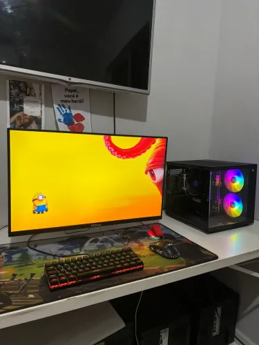 Vendo ou troco - pc gamer completo novo e garantia - Ryzen 5 + monitor + teclado e mouse