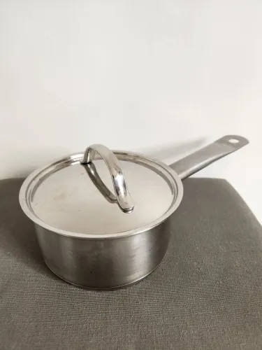 Panela Tramontina Inox 14cm com Tampa Original - Fundo Duplo / Excelente Estado