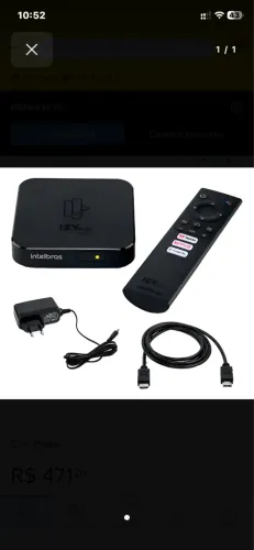 Smart Box Android Tv Izy Intelbras Preto