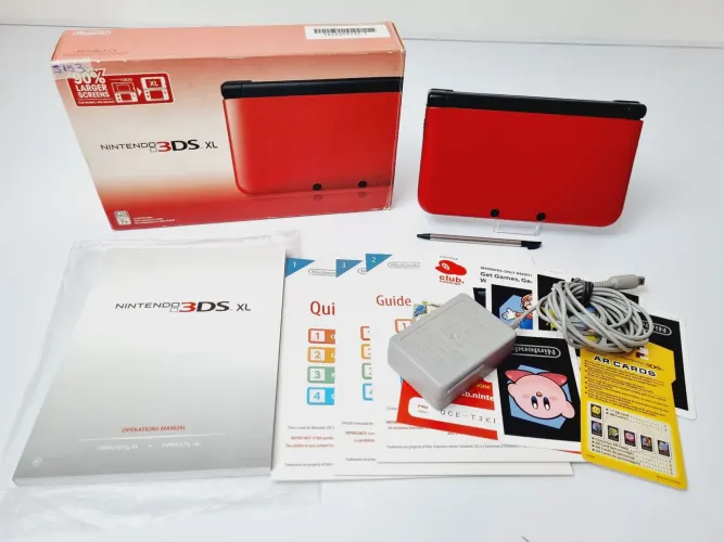 J- VERMELHO CONSOLE NINTENDO 3DS XL COM CAIXA