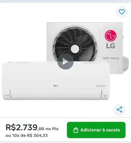 Ar condicionado lg dual inverter