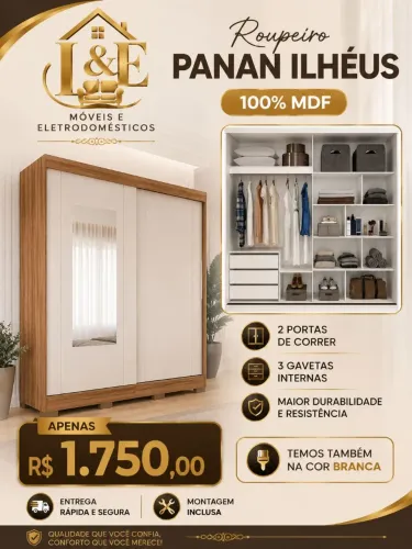 Roupeiro Panan Ilhéus mdf