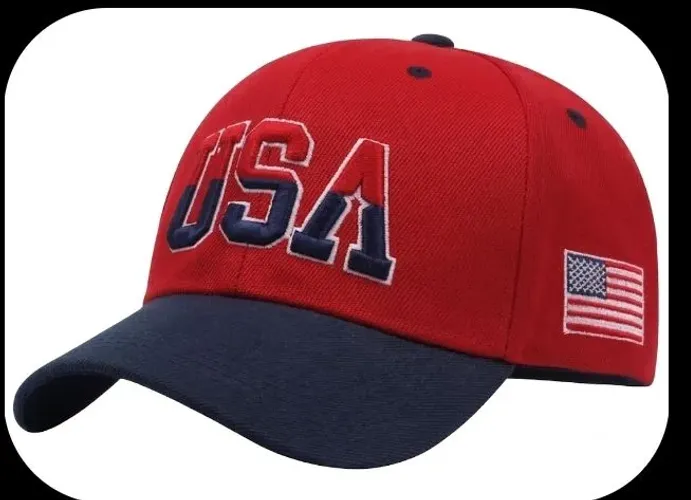 Boné USA Bordado Vermelho