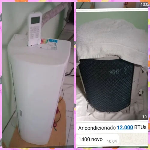 Ar condicionado 12000 BTUs novo pouco tempo de uso quatro meses r$ 1400 reais