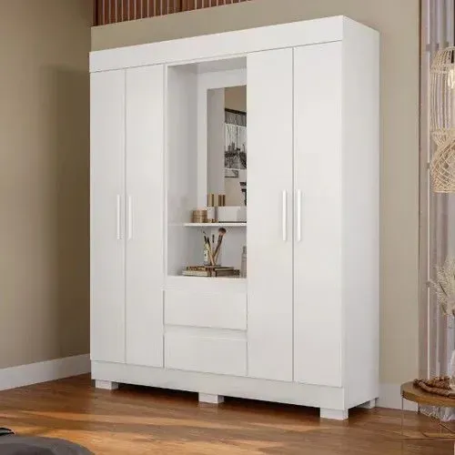 GUARDA-ROUPA MODERNO BRANCO - ELEGÂNCIA E FUNCIONALIDADE NO SEU QUARTO!