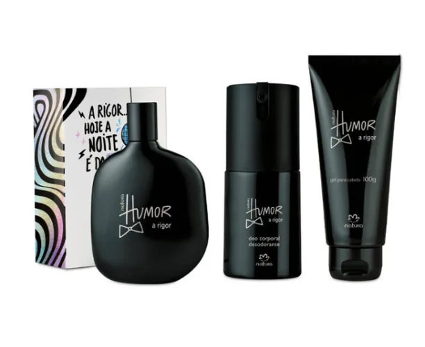 Combo Humor a Rigor Deo Colônia 75ml + Deo Corporal 100ml + Gel Cabelo Natura Produto Novo