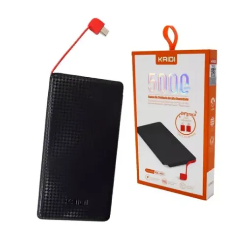 PowerBank Carregador Portátil Kaidi 5000 Mah Slim Kd-952 Novo na Caixa