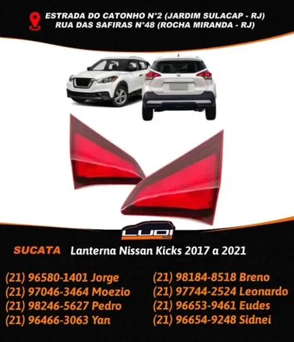 Lanterna Nissan Kicks 2017 a 2021