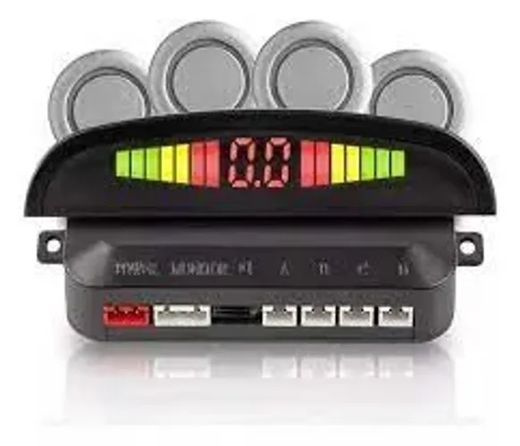 Sensor de Estacionamento com Display LED e 4 Sensores Cinza