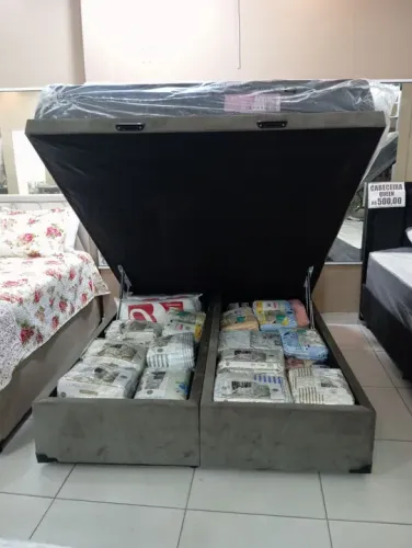 BOX BAÚ QUEEN BIPARTIDO- Nova pronta entrega