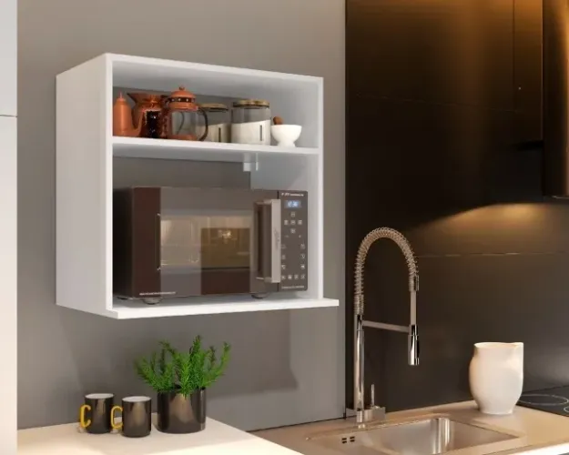 Suporte Para Micro-ondas Forno Suspenso De Parede Com Nicho