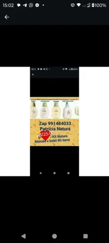 Natura kit mamãe e bebê 5 itens 225.000