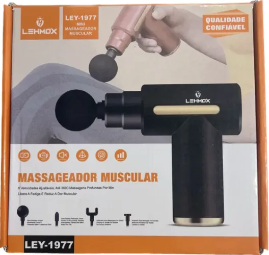Novo Massageador Elétrico Pistola Muscular Portátil Profissional Lehmox 
