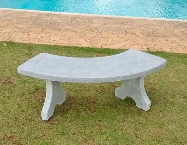 Banco de Concreto para Jardim - Estilo Clássico