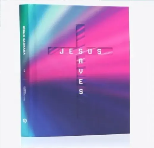 Bíblia Sagrada ACF - Letra Média-  Jesus Saves - capa dura  c/Marca página especial