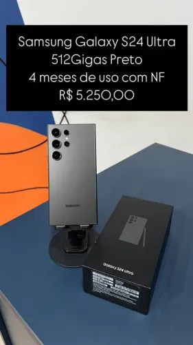 Samsung Galaxy S24 Ultra 512GIgas Preto 5 Meses de uso com NF | Loja Física |