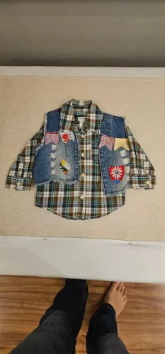 Blusa carter's e colete estilizado