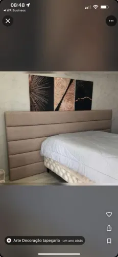 Cabeceira de Cama em Suede Bege
