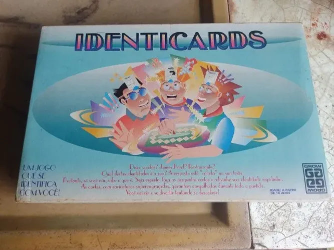 Jogo Identicards Grow Completo Brinquedo Antigo 1988