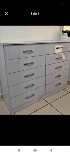 Gaveteiro 6 Gavetas Branco MDF