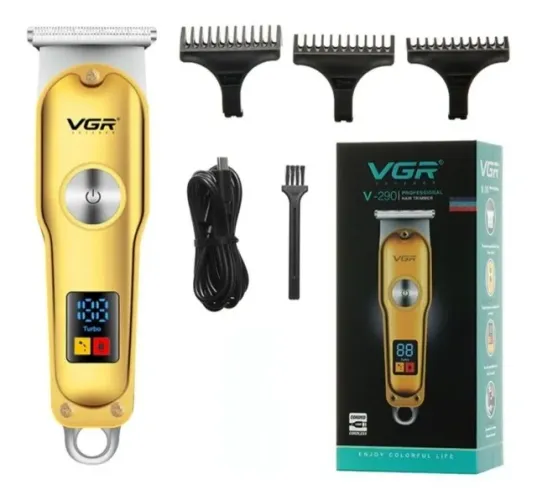 Máquina De Cortar Cabelo Profissional Elétrica Vgr Metal V-290
