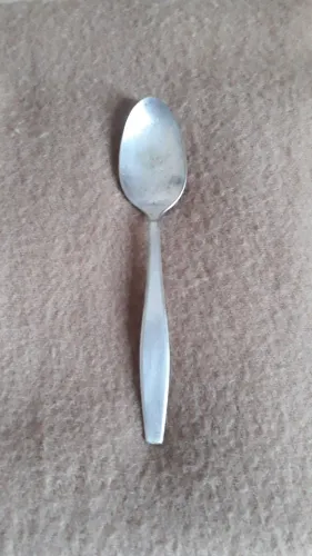Colher de Metal Vintage, banhada a prata
