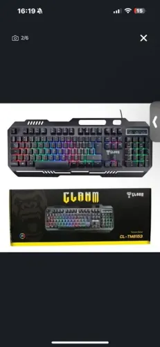 Teclado Semi mecânico Gamer CLAMM CL-TM8153 RGB Iluminação