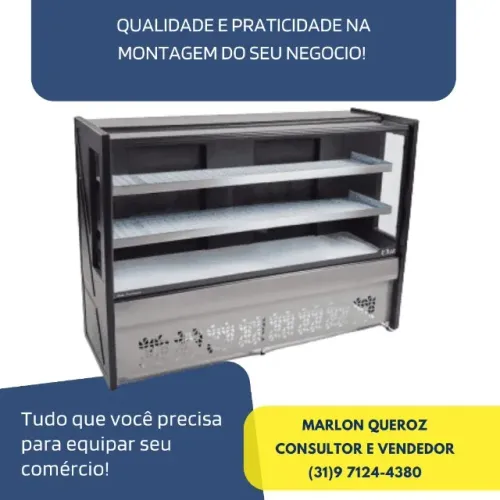 Balcão Refrigerado Polar 2 Placas Frias 2M Preto Platinum Novo
