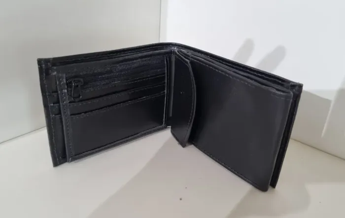 Carteira Masculina Couro Legítimo Preta