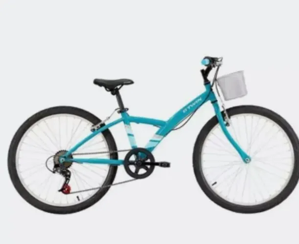 Bicicleta Aro 24 B'TWIN Azul - Perfeita para Passeios!