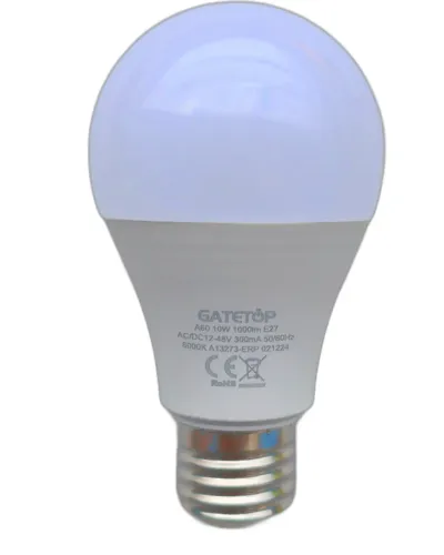 Lampada 12 volts (12 a 48 volts)6000k E27 10 wats branca fria