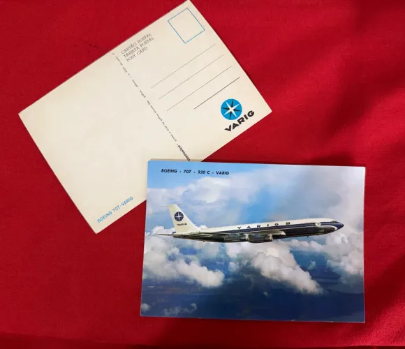 Cartão Postal Antiga VARIG