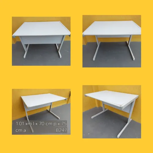 Mesa de Escritório cinza 1,01m x 70cm